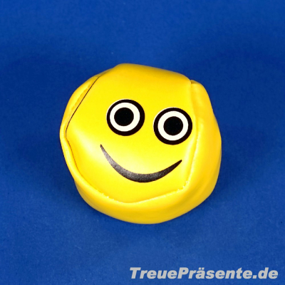 Anti-Stressball Lachgesicht gelb, 4 cm