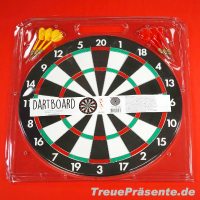 Dartsspiel groß, ca. 42 cm, inkl. 6 Pfeilen mit Kunststoff-Spitze