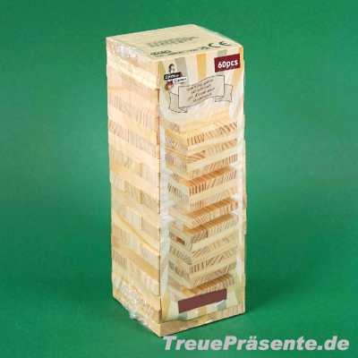 Stapelturm Holz 60-teilig, ca. 19,5 x 7 cm