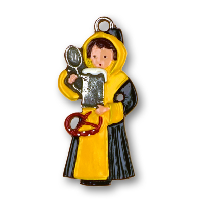 Zinnfigur Münchner Kindl mit Brezel