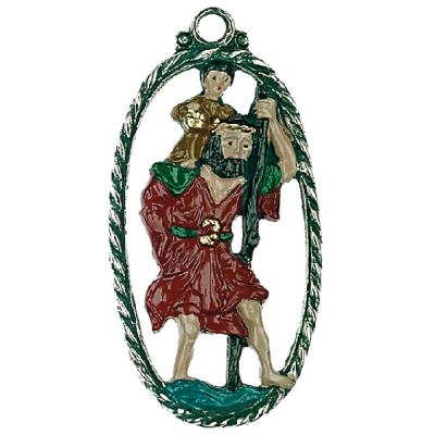 Pewter Ornament St. Christopher