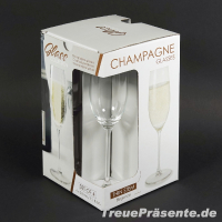 Sekt- oder Champagner-Gläser 4er-Set in Geschenk-Karton