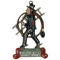 Pewter Ornament Chimney-Sweep