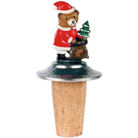 Bottle Top round Christmas Bear