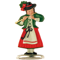 Pewter Ornament Standing Musician (female)