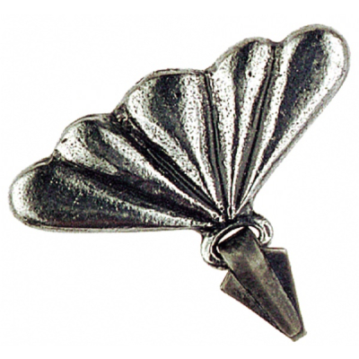 Pewter Brooch top Fan with eyelet with antique finish