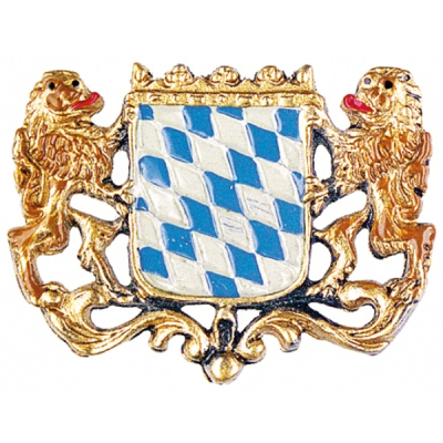 Pewter Brooch 2 Bavarian Lions