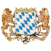 Pewter Brooch 2 Bavarian Lions