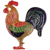 Pewter Brooch Cock