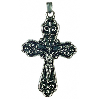 Pewter Ornament Cross small with antique finish