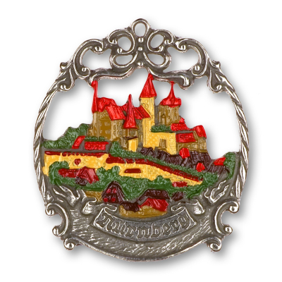 Pewter Ornament Town Picture small Nuremburg „Nürnberg“