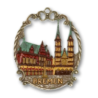 Pewter Ornament Town Picture small Bremen