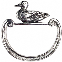 Pewter Napkin Ring Duck with antique finish