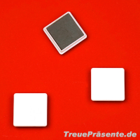 Magnet Quadrat weiß, ca. 28 x 28 mm