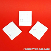 Schiebepuzzle, ca. 75 x 90 x 6 mm, weiß - zum Selbstbeschriften/Bemalen