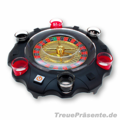 Trinkspiel Roulette elektrisch, inkl. 6 Gläser