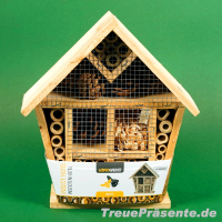 Insektenhotel aus Holz, ca. 27 x 25 x 10 cm