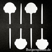 Burgerspieße 105 Burger 4er-Geschenkset aus Edelstahl inkl. Logogravur