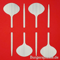 Burgerspieße 107 Oval 4er-Geschenkset aus Edelstahl inkl. Logogravur