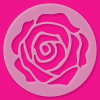 Tortenschablone Rose