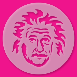 Tortenschablone Albert Einstein