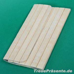 Armlehnen-Tablett aus Holz/Textil, flexibel, ca. 44 x 24 cm