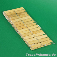 Wäscheklammern aus Bambus, 15er-Pack, ca. 23 x 10 cm