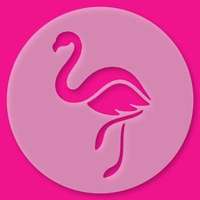 Tortenschablone Flamingo