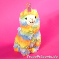 Plüsch-Lama Regenbogen, ca. 22 cm