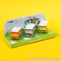 Minibus 3er-Set mit Rückzug, ca. 18,5 x 8 cm