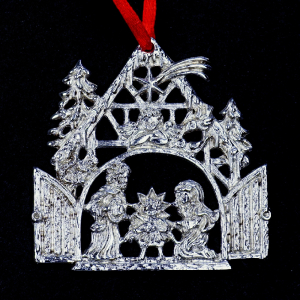 Pewter Ornament Nativity big – SilverStylePewter