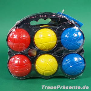 Boccia-Spiel mit 3 x 2 Kugeln plus Zielkugel