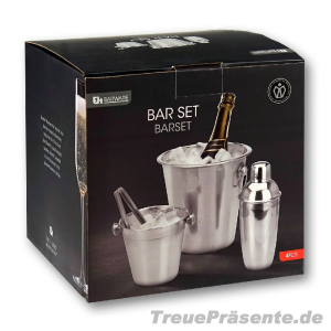 Cocktailset 4-teilig inkl. Shaker, Eisbehälter und...