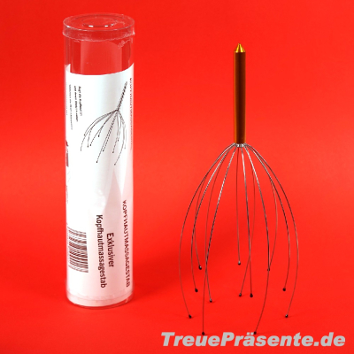 Kopf-Massagestab in Klarsichtverpackung, ca. 25 x 5 cm