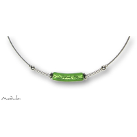 Collier -5110- grün (Glaszylinder gebogen), L: 42 cm