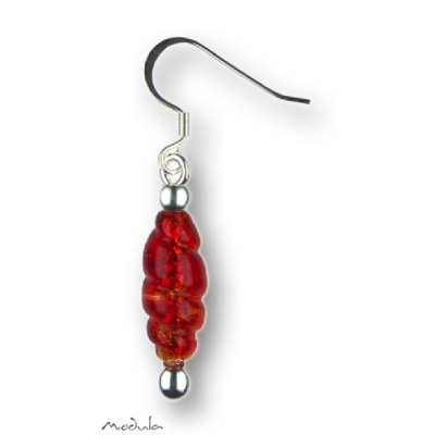 Ohrschmuck (1 Paar) -105- rot (Glasspindel)