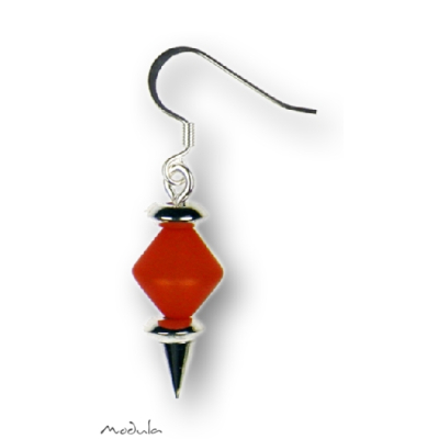 Ohrschmuck (1 Paar) -106- orange (Polaris-Doppelkegel matt)