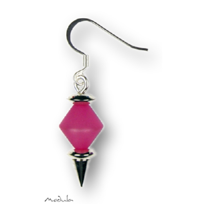 Ohrschmuck (1 Paar) -106- pink (Polaris-Doppelkegel matt)