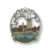 Magnet mit Zinnfigur Städtebild Regensburg