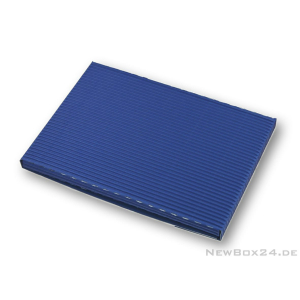 Wellkarton Farbe 04 blau - offene Welle