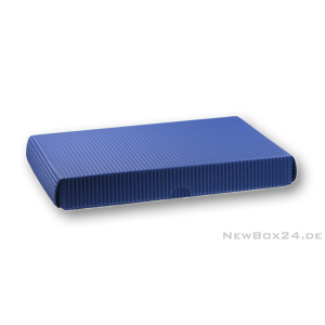 Wellkarton Farbe 04 blau - offene Welle