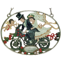 Pewter Picture Motorbike Wedding