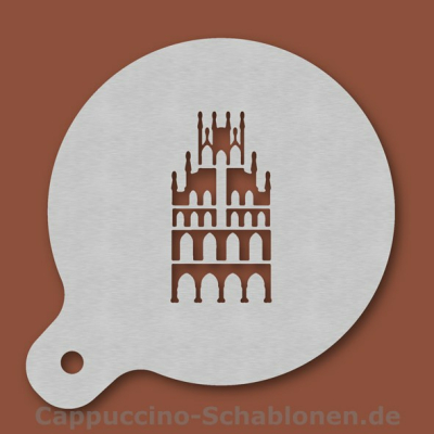 Cappuccino-Schablone Münster Rathaus