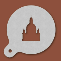 Cappuccino-Schablone Dresden - Frauenkirche