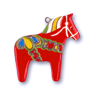 Pewter Ornament Swedish Horse