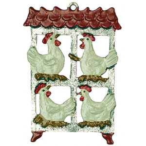 Pewter Ornament Chicken House