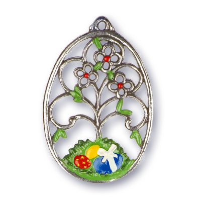 Pewter Ornament Easter Nest