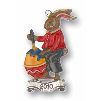 Pewter Ornament Easter Bunny 2010