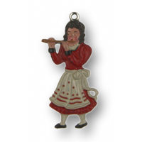 Pewter Ornament Musician (female) with Flute