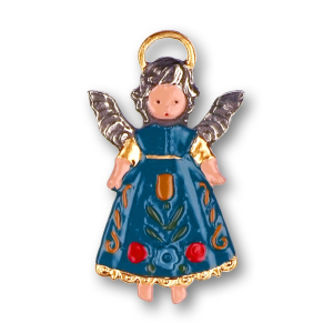 Pewter Ornament Dirndl Angel standing